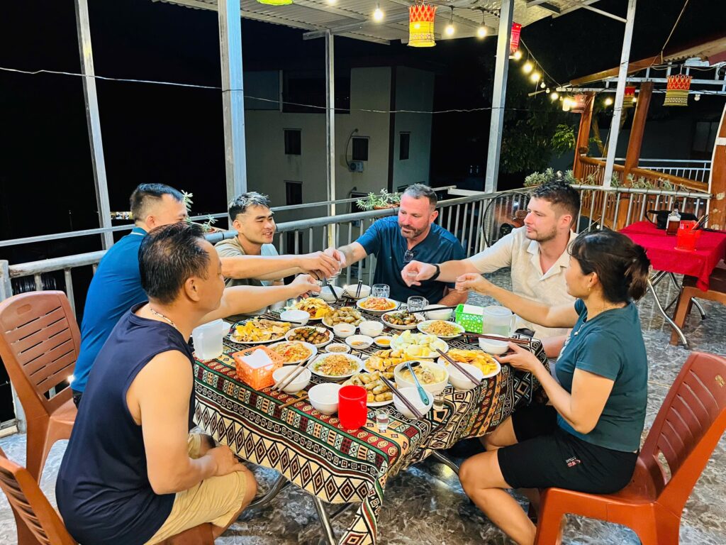 Dinner at a homestay near Ba Be Lake