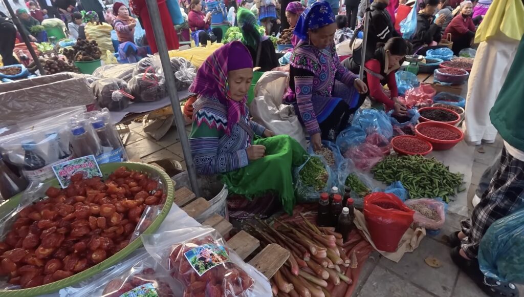 H'mong people in a local market